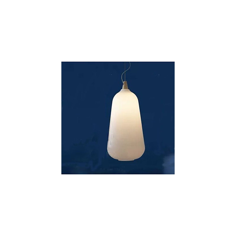 Milchweiße Glasflasche Pendelleuchte Natural Curve