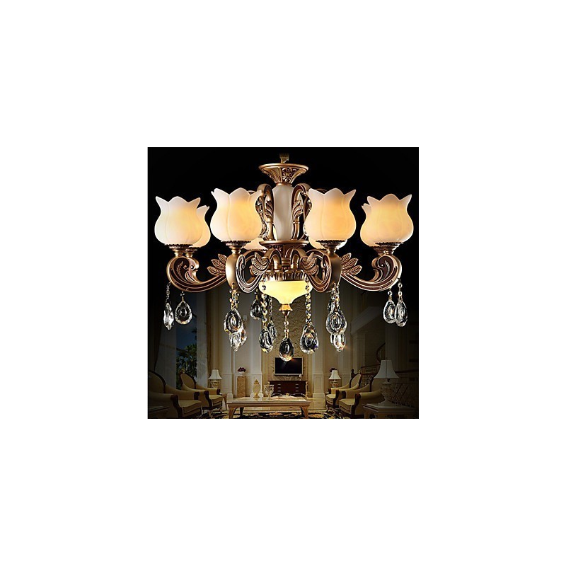 Europäische Kristall-Pendelleuchte und luxuriöse Lampe