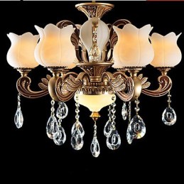 Europäische Kristall-Pendelleuchte und luxuriöse Lampe
