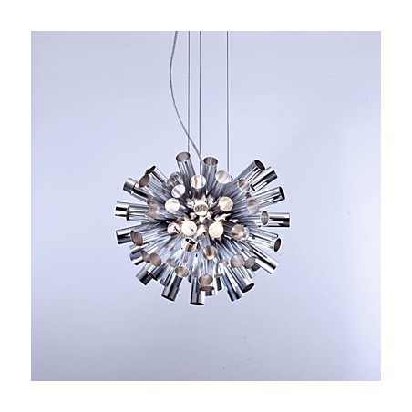 Moderne zeitgenössische Pendelleuchte aus gebürstetem Metall Moderne zeitgenössische Pendelleuchte aus gebürstetem Metall
