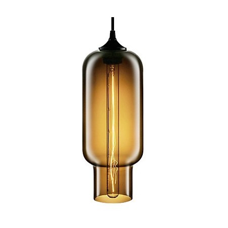 Moderne 70-W-Pendelleuchte aus Glas im braunen Blasendesign Moderne 70-W-Pendelleuchte aus Glas im braunen Blasendesign