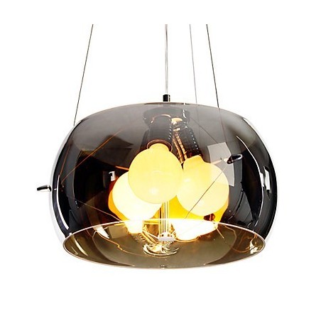 Moderne, malerische Pendelleuchte im italienischen Stil mit 3 Lichtern und schwarzem, transparentem Schirm Moderne, malerische Pendelleuchte im italienischen Stil mit 3 Lichtern und schwarzem, transparentem Schirm