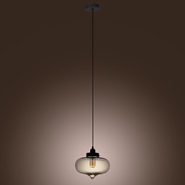 Transparente Glas-Pendelleuchte im braunen Blasen-Design