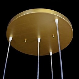 Bronze Anhänger Vier Lichter Muster Glasschirm Europäischen Retro Klassisch