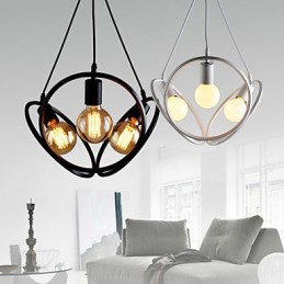 3 Lichter Kronleuchter Pendelleuchte Traditionell Klassisch Retro Metall
