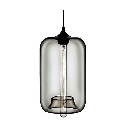 70 W transparente Glas-Pendelleuchte im schwarzen Blasendesign 70 W transparente Glas-Pendelleuchte im schwarzen Blasendesign