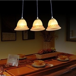 Pendelleuchte Drei Lichter Bronze Europäische Retro Klassisch