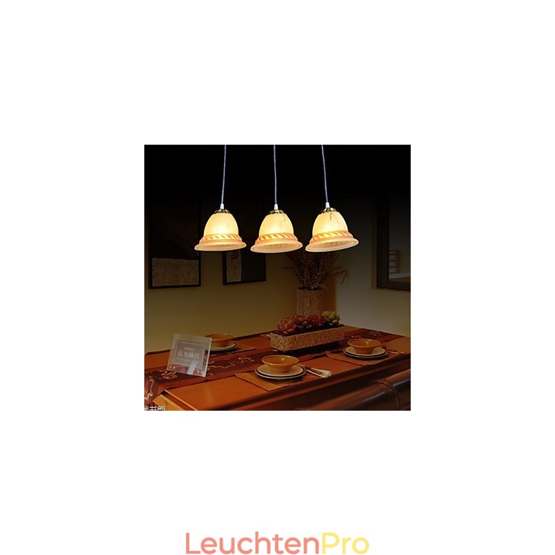 Pendelleuchte Drei Lichter Bronze Europäische Retro Klassisch