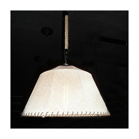 Pendelleuchte im nordamerikanischen Retro-Stil mit 1 Licht und Stoffschirm Pendelleuchte im nordamerikanischen Retro-Stil mit 1 Licht und Stoffschirm