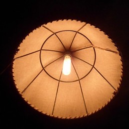 Pendelleuchte im nordamerikanischen Retro-Stil mit 1 Licht und Stoffschirm