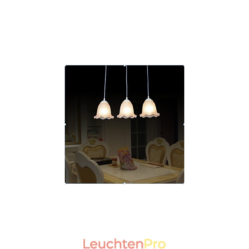 Pendelleuchte Drei Lichter Weiß Europäische Retro Klassisch