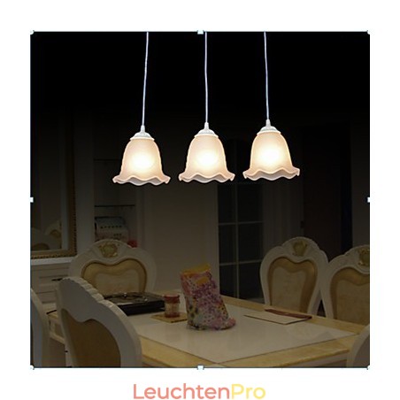 Pendelleuchte Drei Lichter Weiß Europäische Retro Klassisch Pendelleuchte Drei Lichter Weiß Europäische Retro Klassisch