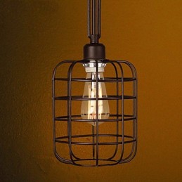 Pendelleuchte aus Metall im Mini-Retro-Stil mit Malerei