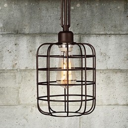 Pendelleuchte aus Metall im Mini-Retro-Stil mit Malerei