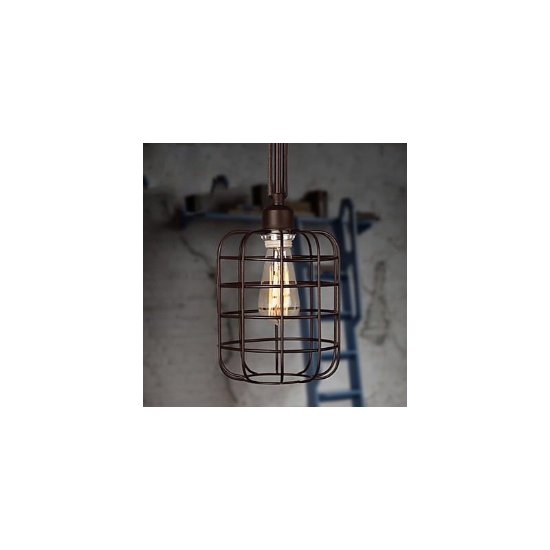 Pendelleuchte aus Metall im Mini-Retro-Stil mit Malerei
