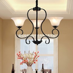 3 Lichter Retro Kronleuchter Country Metall