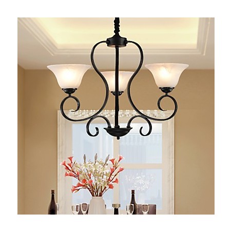 3 Lichter Retro Kronleuchter Country Metall