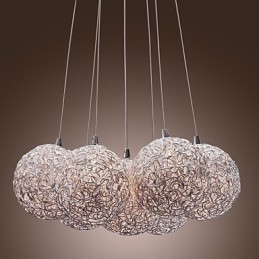 Moderne Pendelleuchte aus Aluminium mit 7 Lichtern