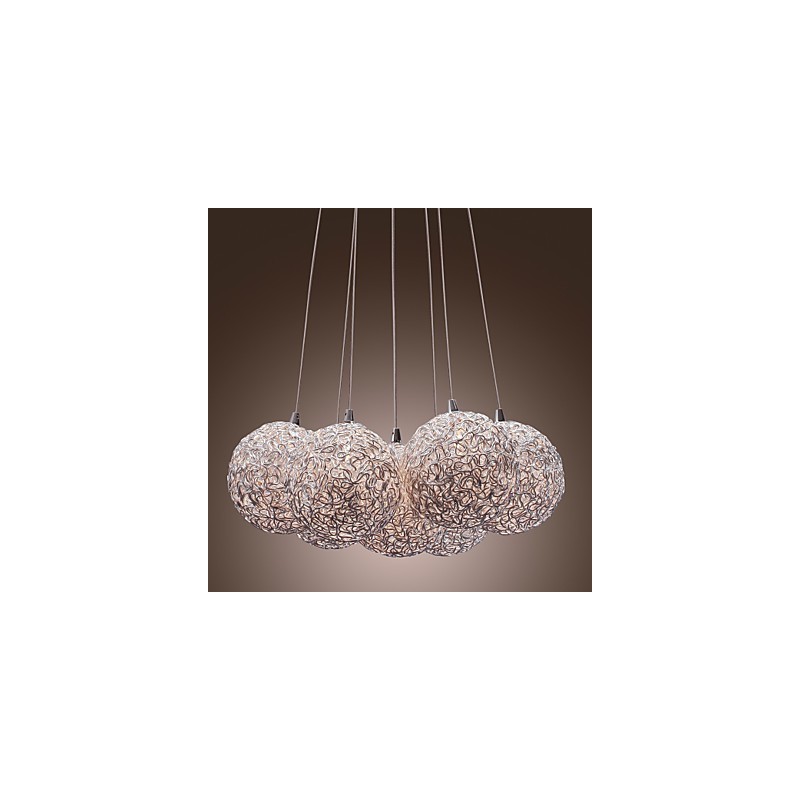 Moderne Pendelleuchte aus Aluminium mit 7 Lichtern