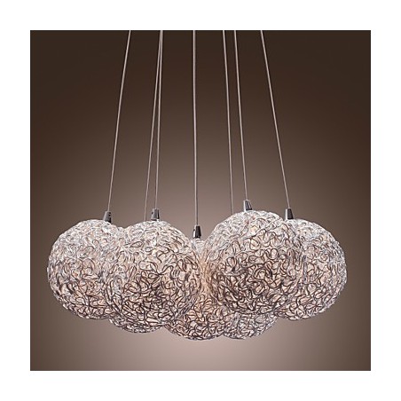 Moderne Pendelleuchte aus Aluminium mit 7 Lichtern