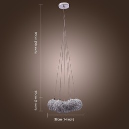 Moderne Pendelleuchte aus Aluminium mit 7 Lichtern