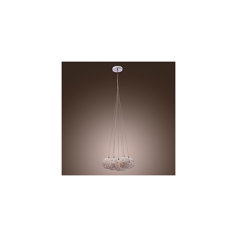 Moderne Pendelleuchte aus Aluminium mit 7 Lichtern