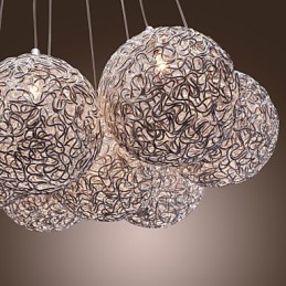 Moderne Pendelleuchte aus Aluminium mit 7 Lichtern