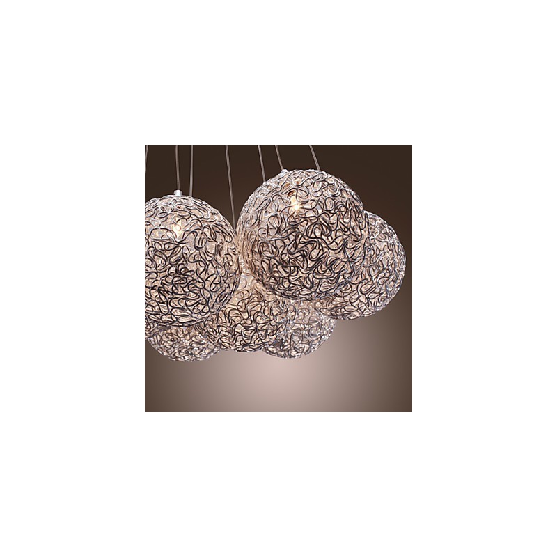 Moderne Pendelleuchte aus Aluminium mit 7 Lichtern