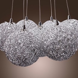 Moderne Pendelleuchte aus Aluminium mit 7 Lichtern