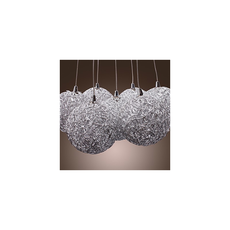 Moderne Pendelleuchte aus Aluminium mit 7 Lichtern