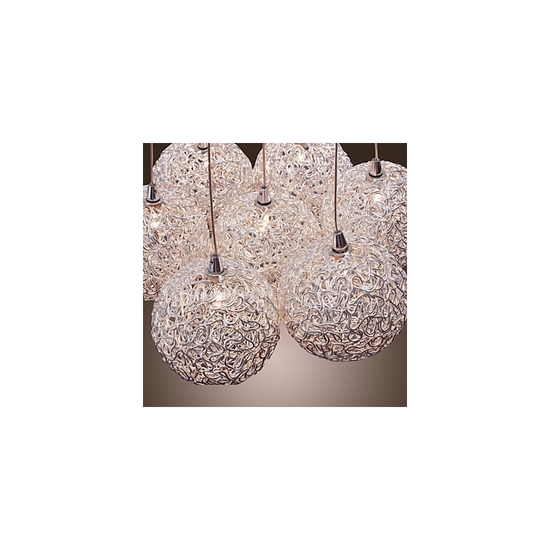 Moderne Pendelleuchte aus Aluminium mit 7 Lichtern