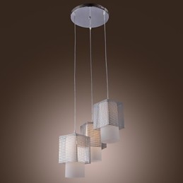 Moderne, zeitgenössische Pendelleuchte im Mini-Stil mit galvanisierter Beschichtung