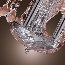 Moderne Kristall-Pendelleuchte mit 3 Lichtern im Glasschirm