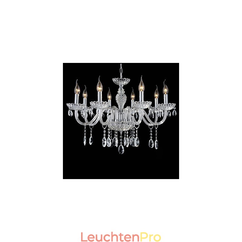 8 Licht Der Stil des Palastes Glas Kronleuchter mit Kerze Birne