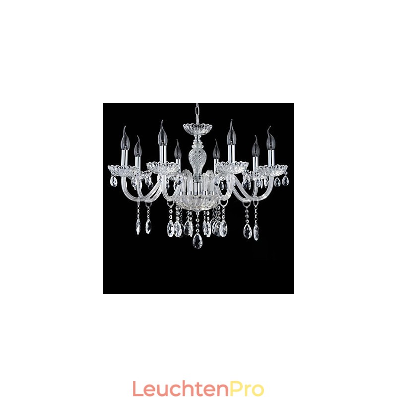 8 Licht Der Stil des Palastes Glas Kronleuchter mit Kerze Birne