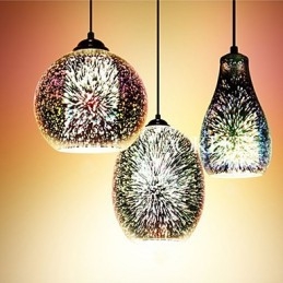 Einfache Tischleuchte 3D Glas Kreativ Pendelleuchte C