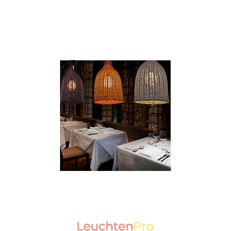 Rattan Kronleuchter Kronleuchter Kronleuchter Kreative Retro Rattan lampe