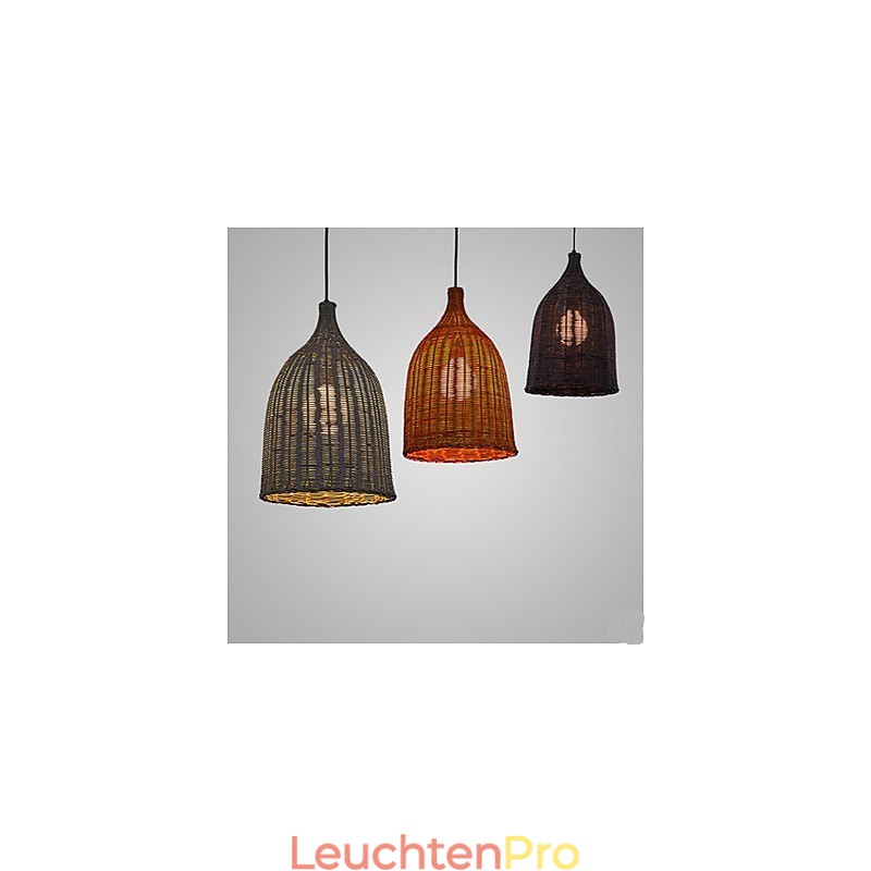 Rattan Kronleuchter Kronleuchter Kronleuchter Kreative Retro Rattan lampe