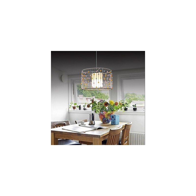 Der einzelne Kopf der Lampe besteht aus zylindrischen Perlen.