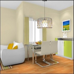 Der einzelne Kopf der Lampe besteht aus zylindrischen Perlen.