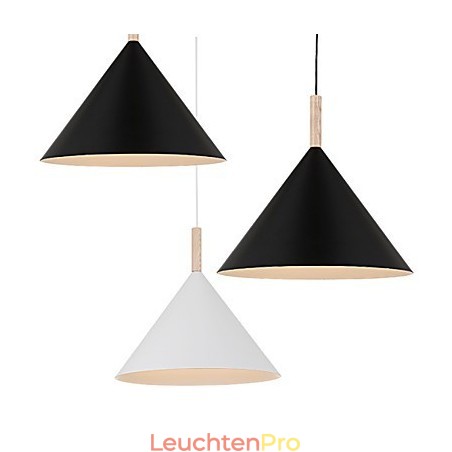 Mini Künstlerische Kegel Pendelleuchte 1 Licht Mordern Simplicity Finish Schwarz Weiß Aluminium & Holz Droplight Mini Künstlerische Kegel Pendelleuchte 1 Licht Mordern Simplicity Finish Schwarz Weiß Aluminium & Holz Droplight