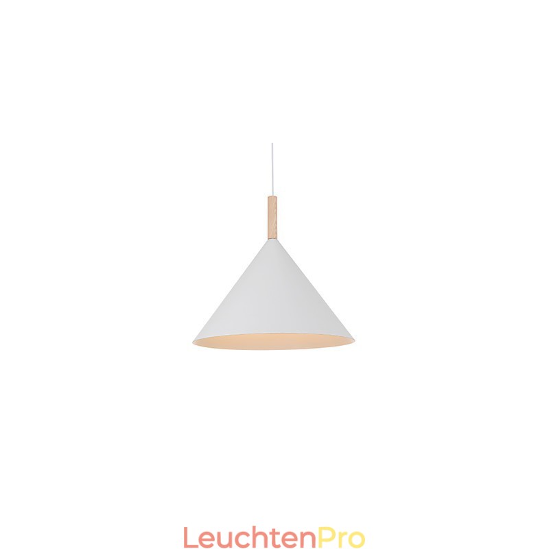 Mini Künstlerische Kegel Pendelleuchte 1 Licht Mordern Simplicity Finish Schwarz Weiß Aluminium & Holz Droplight