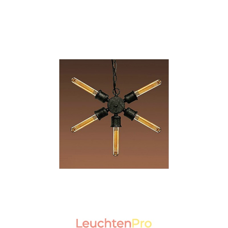 Pendelleuchte aus Metall im Retro-Stil