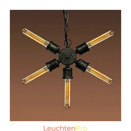 Pendelleuchte aus Metall im Retro-Stil