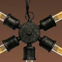 Pendelleuchte aus Metall im Retro-Stil