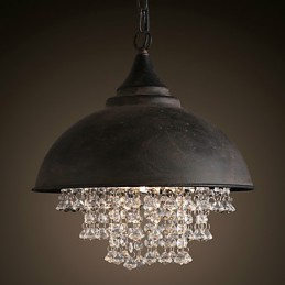 Loft Pendelleuchte Kristall Retro Kaffee Licht Garage Metall