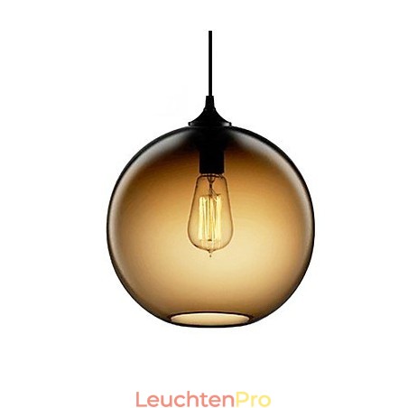 Moderne Glas-Pendelleuchte im runden braunen Blasen-Design Moderne Glas-Pendelleuchte im runden braunen Blasen-Design