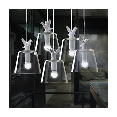 Einzelkopf-Entenküken Vögel Glas-Kronleuchter Mahlzeiten Kronleuchter Einzelkopf-Entenküken Vögel Glas-Kronleuchter Mahlzeiten Kronleuchter