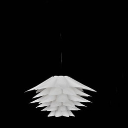 Moderne Pendelleuchte mit zeitgenössischer Malerei