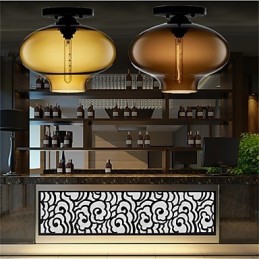 Retro Kreative Einkopf Glas Pendelleuchte Cafe Im Goldfischglas